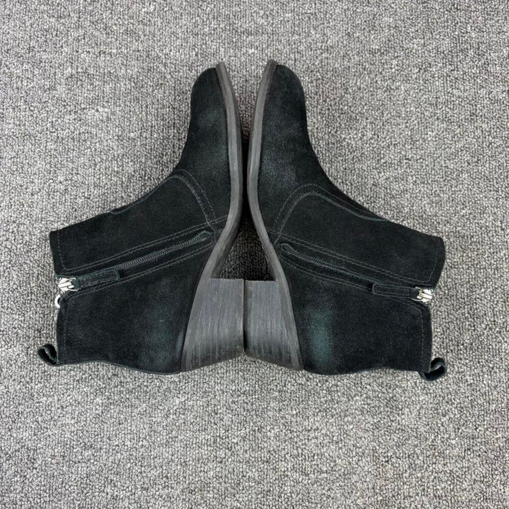 Guess Black Suede Side Zip Ankle Booties Boots Women's Size 9 M - Picture 5 of 8